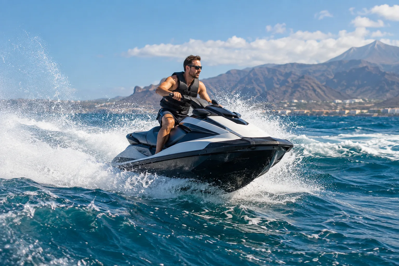 Professional jet ski safari photo with Tenerife-rentaboat